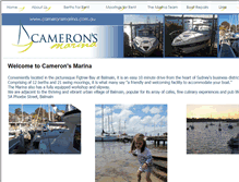 Tablet Screenshot of cameronsmarina.com.au